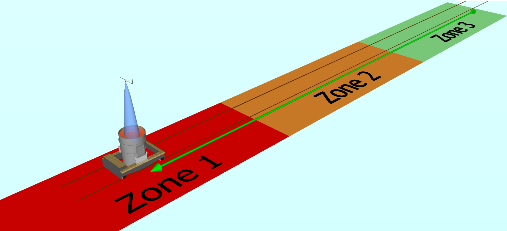 Трансферная тележка с определением расстояния проезда (нажмите на изображение, чтобы увеличить его)