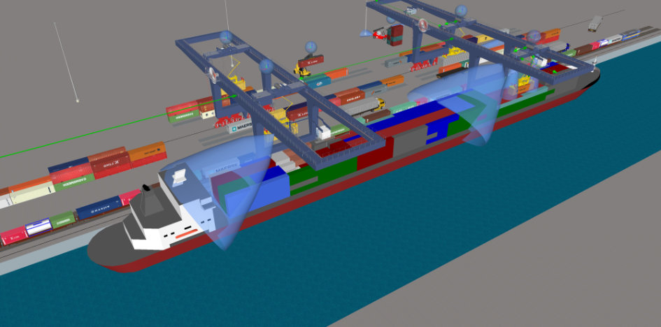 Предотвращение столкновения контейнерных кранов с корабельными надстройками
